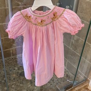 Petit Bebe Smocked Dress 9 Months
